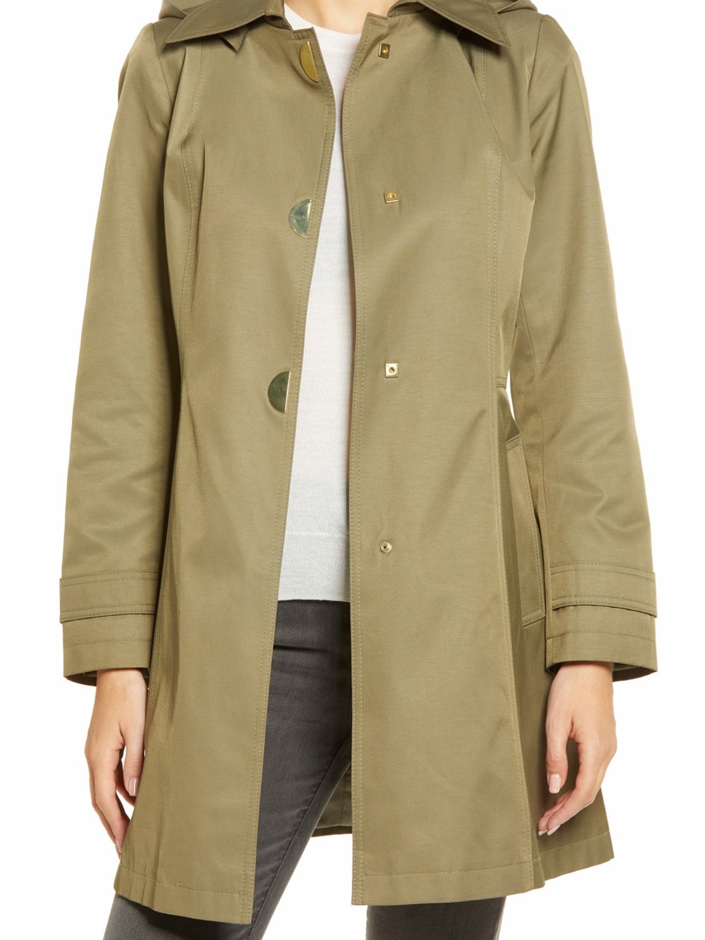 Via Spiga | Like New | Women’s Olive A-Line Classic Trench Rain Jacket